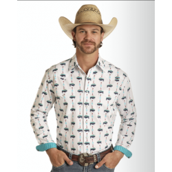 Mens western shirt buffalo...